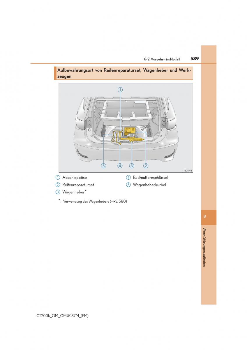 Lexus CT200h Handbuch / page 589