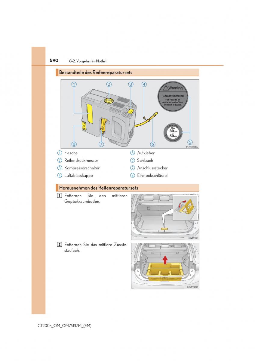 Lexus CT200h Handbuch / page 590