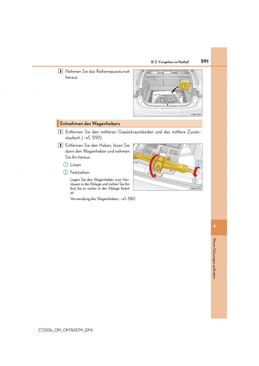 Lexus CT200h Handbuch / page 591