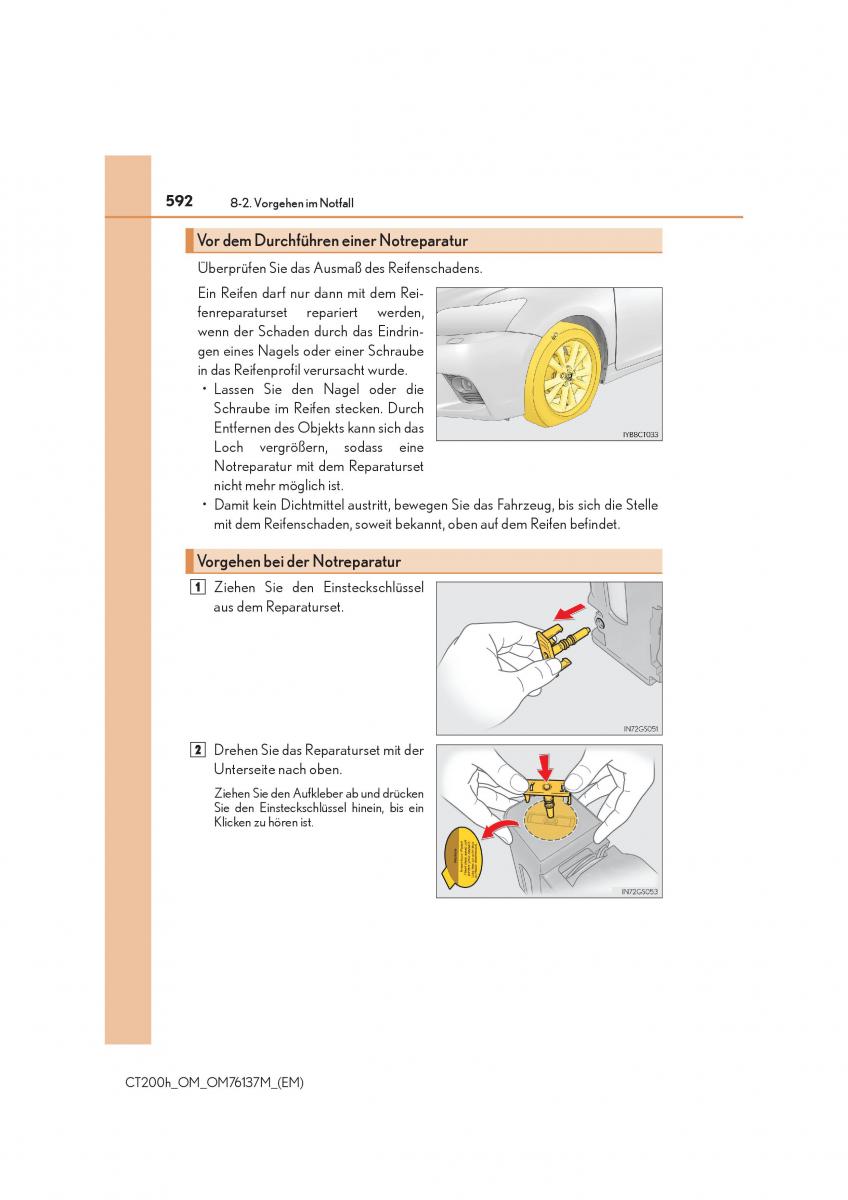 Lexus CT200h Handbuch / page 592