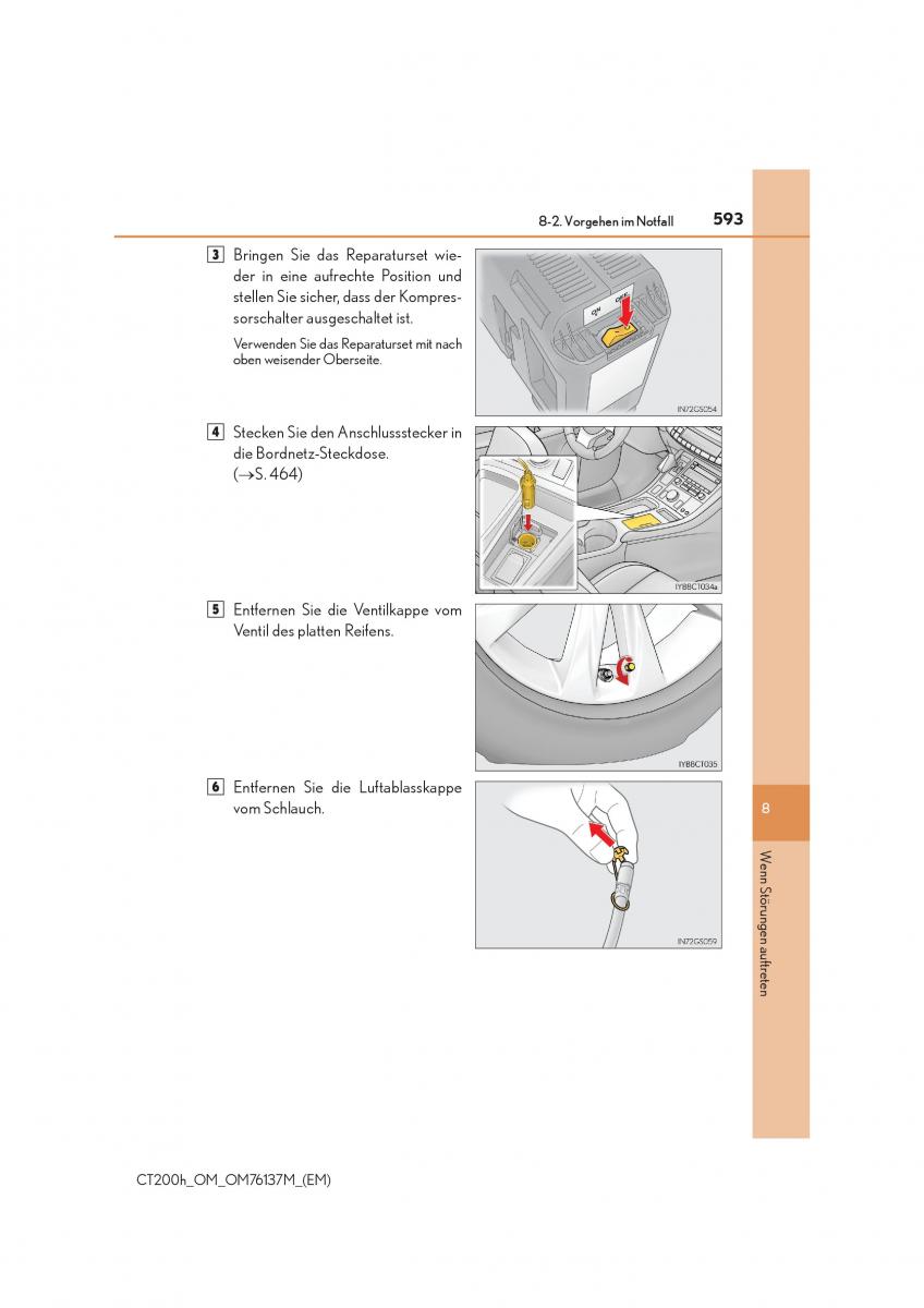 Lexus CT200h Handbuch / page 593