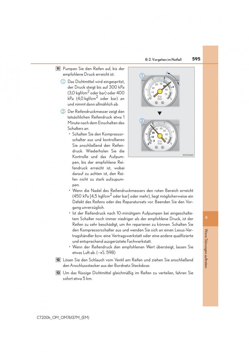 Lexus CT200h Handbuch / page 595