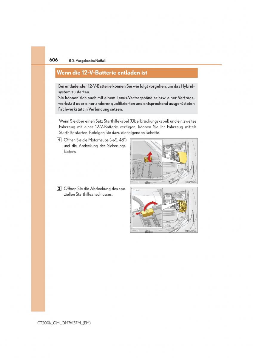 Lexus CT200h Handbuch / page 606