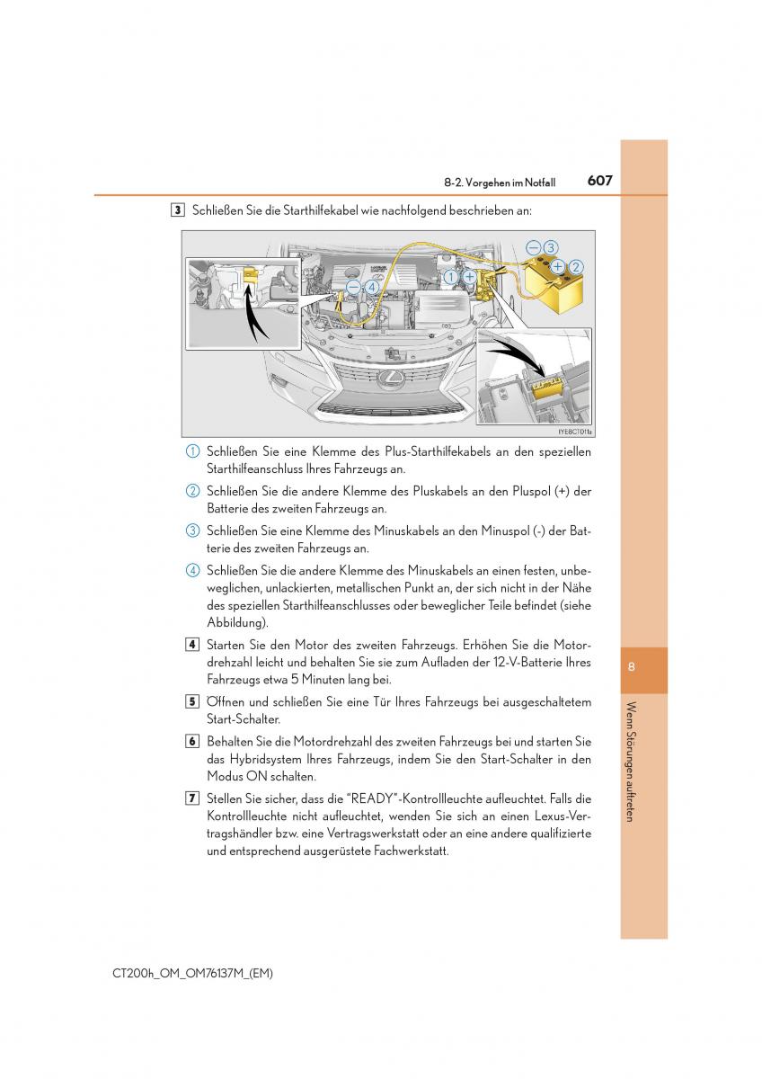 Lexus CT200h Handbuch / page 607