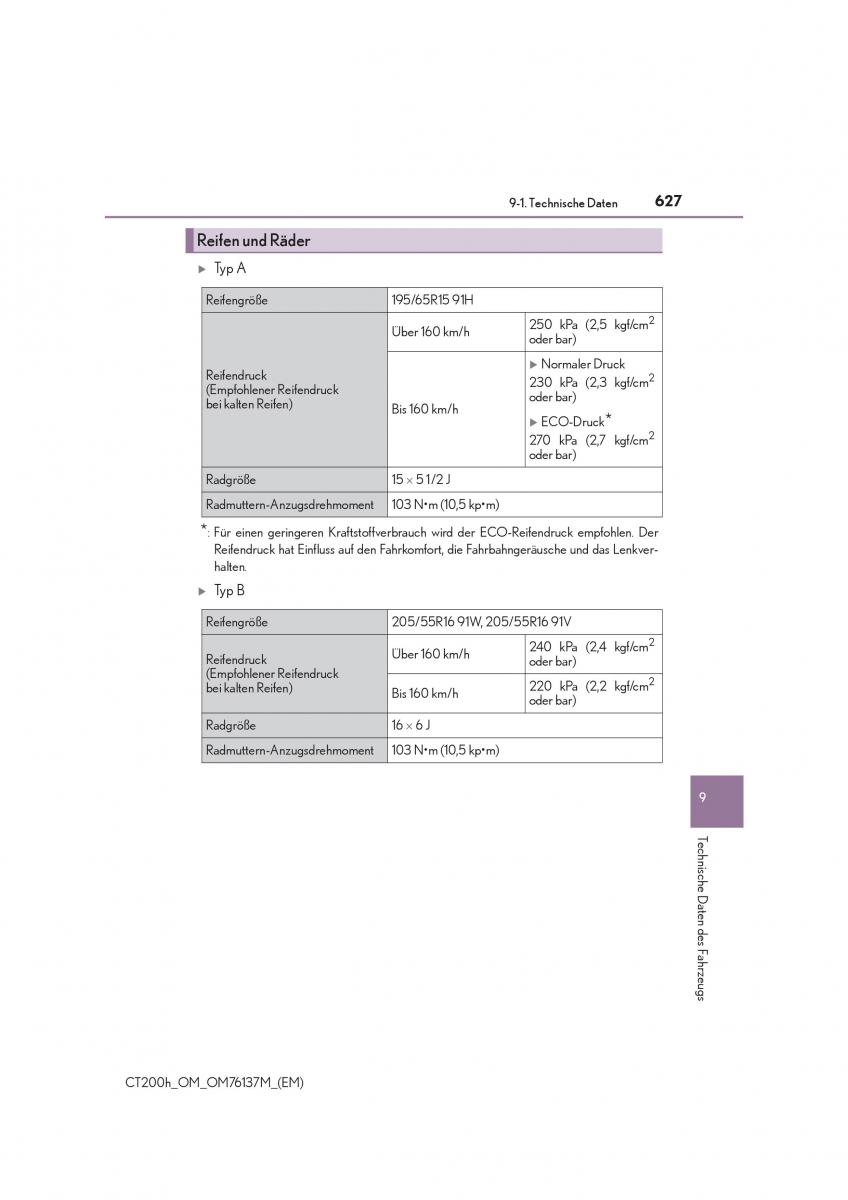 Lexus CT200h Handbuch / page 627