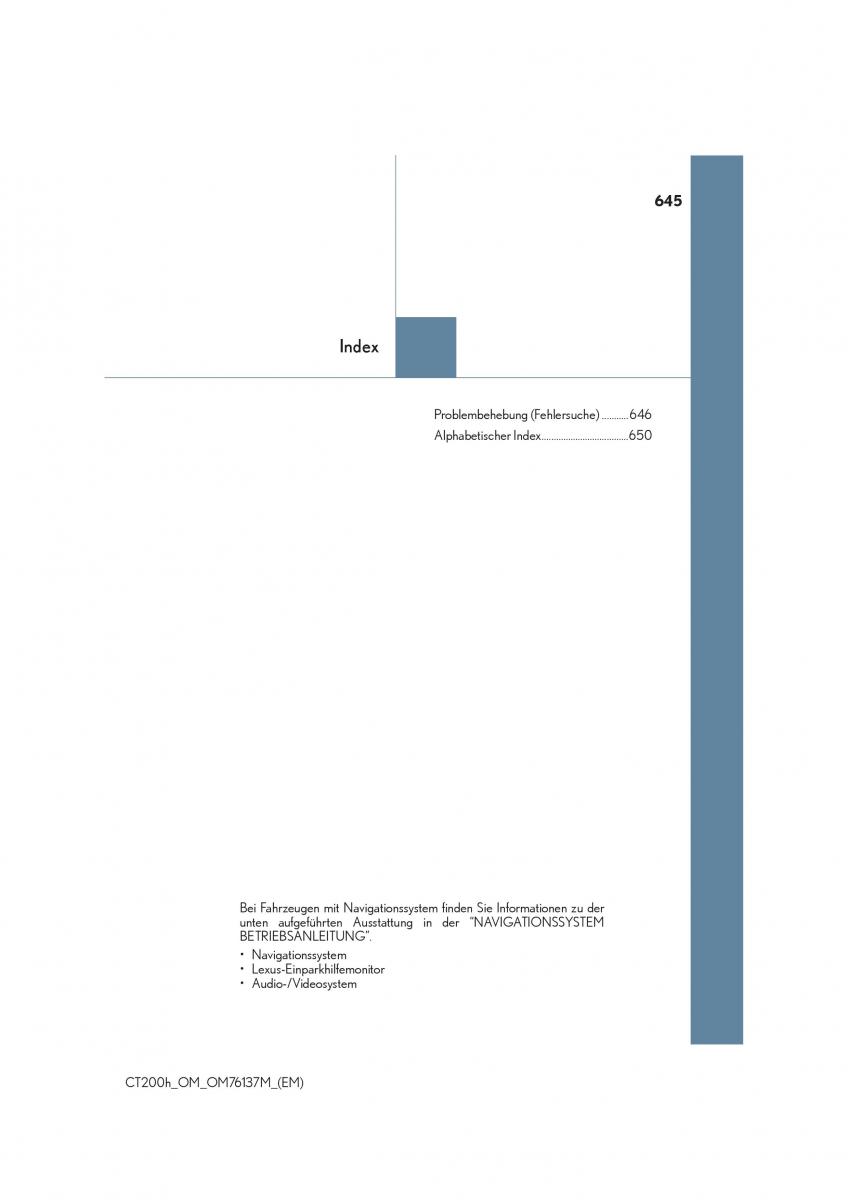 Lexus CT200h Handbuch / page 645