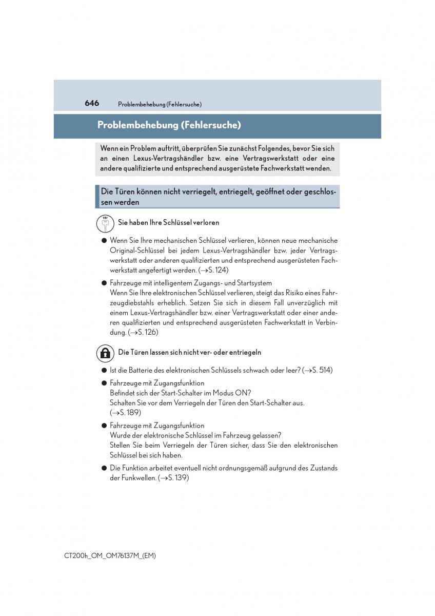 Lexus CT200h Handbuch / page 646