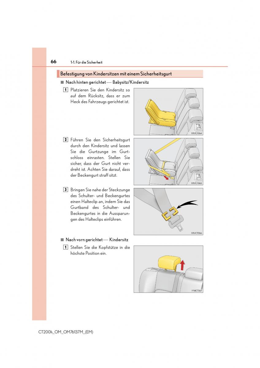 Lexus CT200h Handbuch / page 66