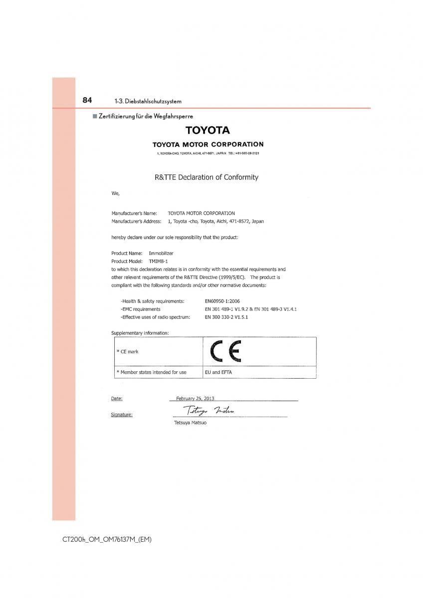 Lexus CT200h Handbuch / page 84