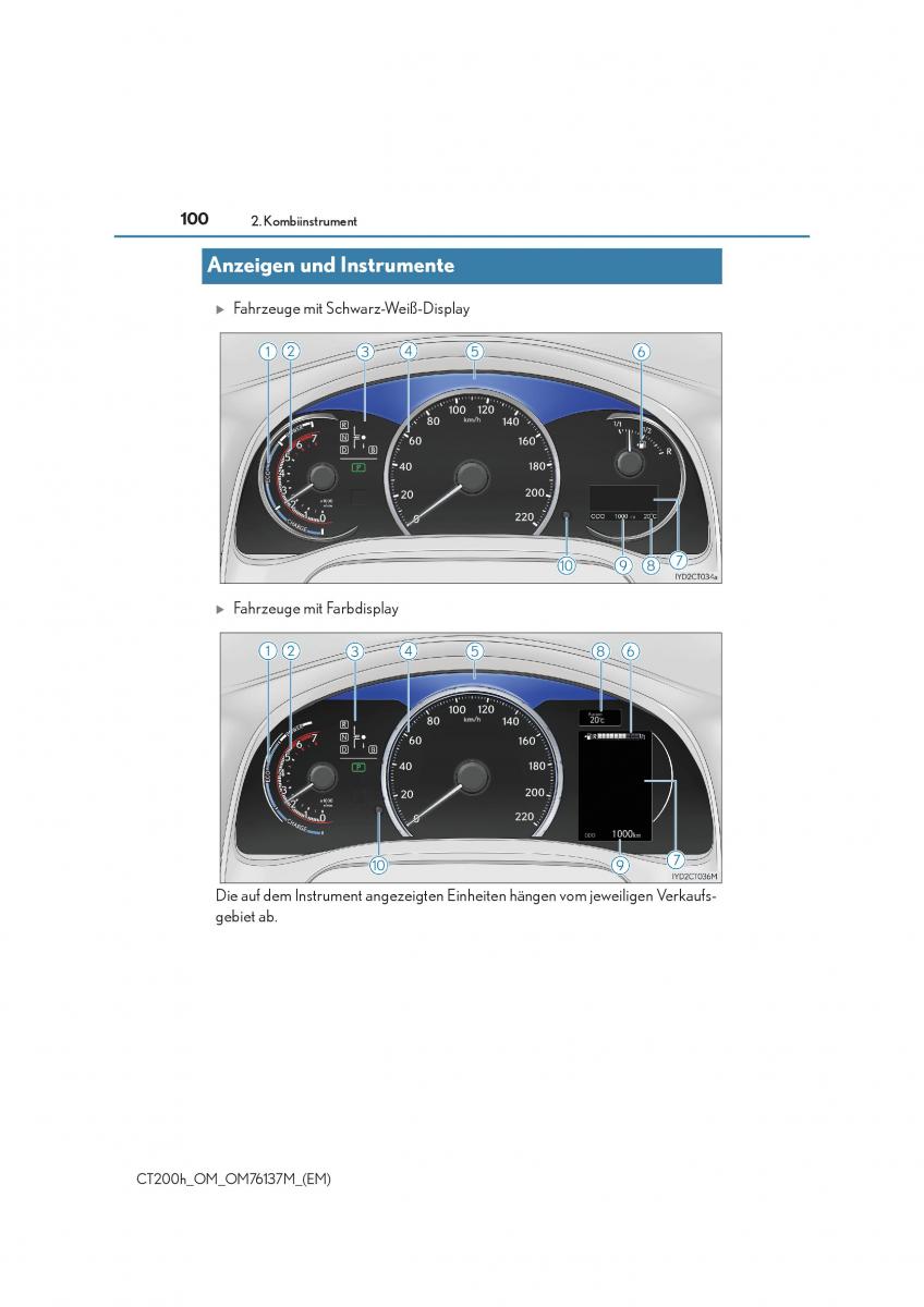 Lexus CT200h Handbuch / page 100