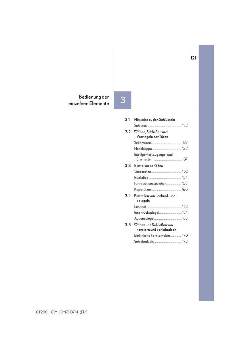 Lexus CT200h Handbuch / page 121