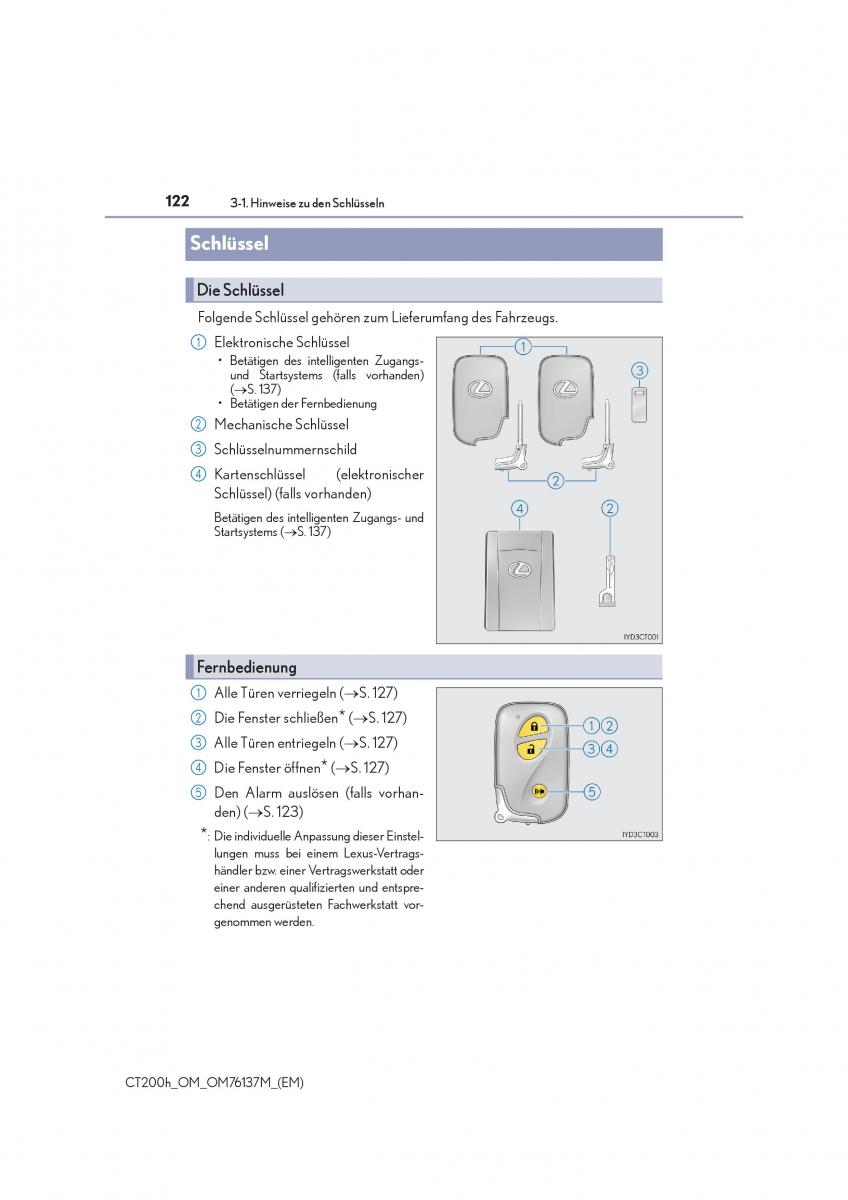 Lexus CT200h Handbuch / page 122