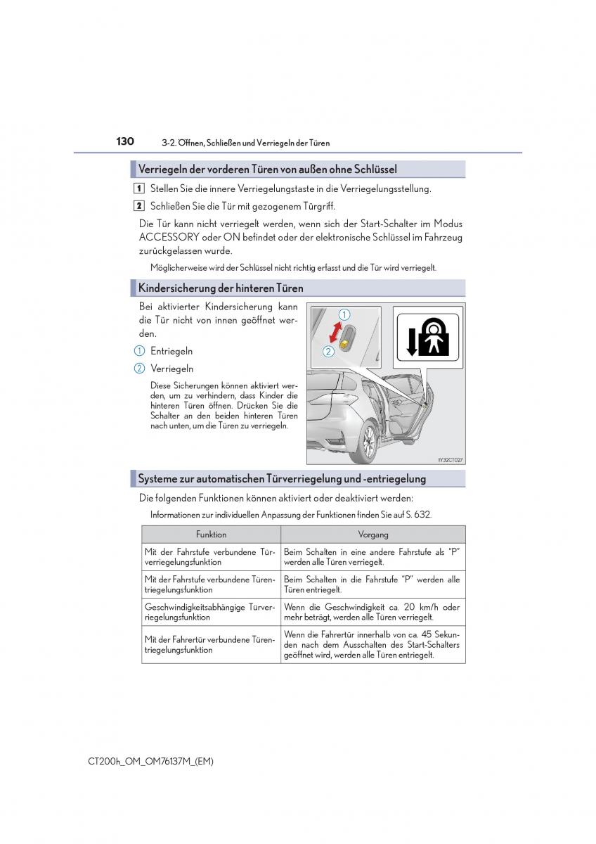 Lexus CT200h Handbuch / page 130