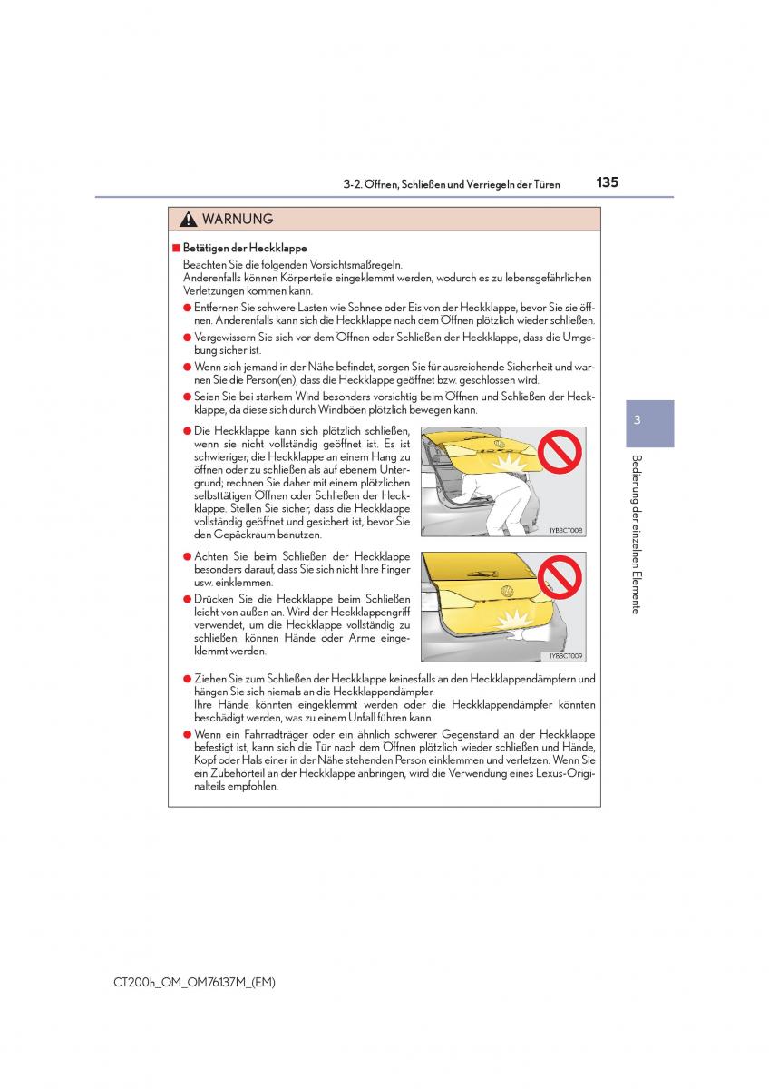 Lexus CT200h Handbuch / page 135