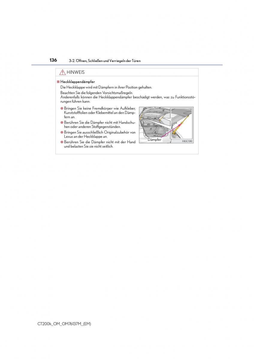 Lexus CT200h Handbuch / page 136