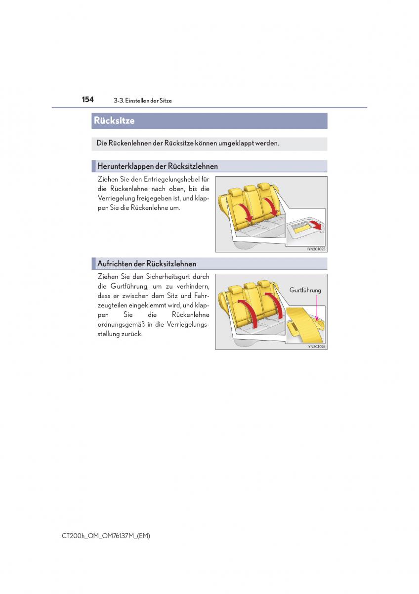 Lexus CT200h Handbuch / page 154