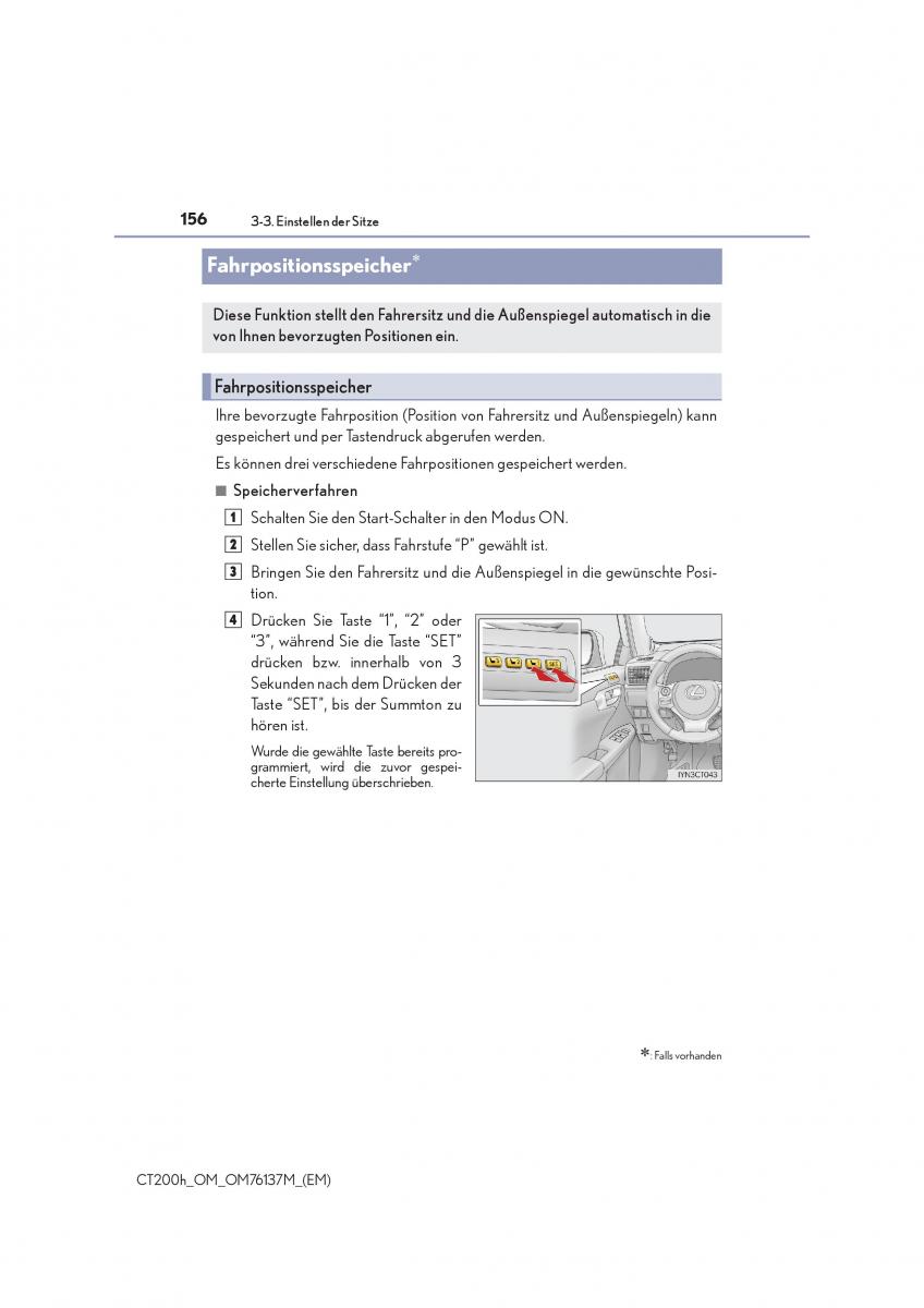 Lexus CT200h Handbuch / page 156