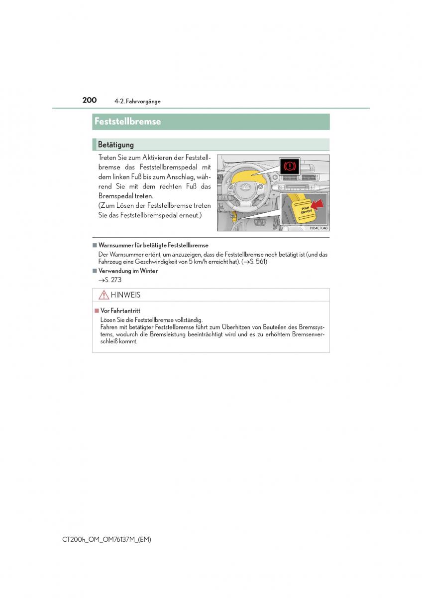 Lexus CT200h Handbuch / page 200