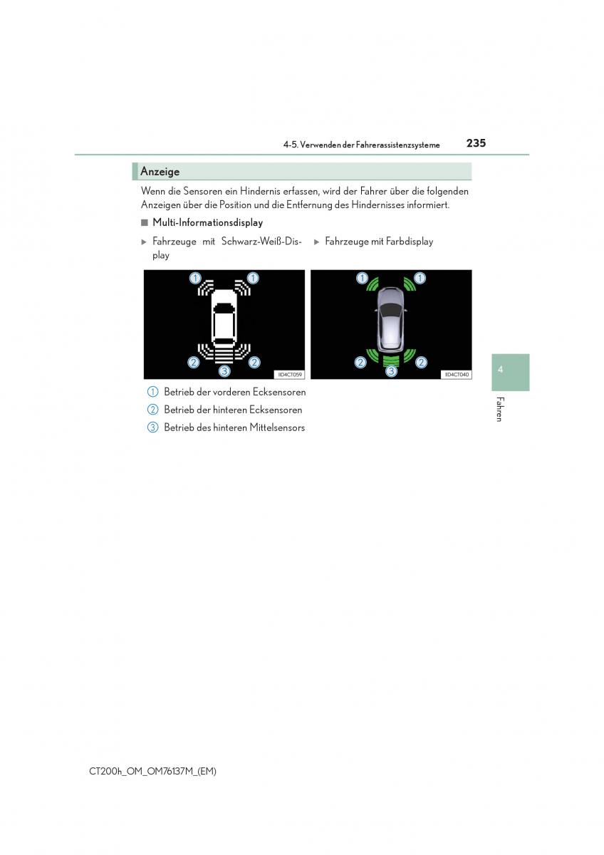 Lexus CT200h Handbuch / page 235