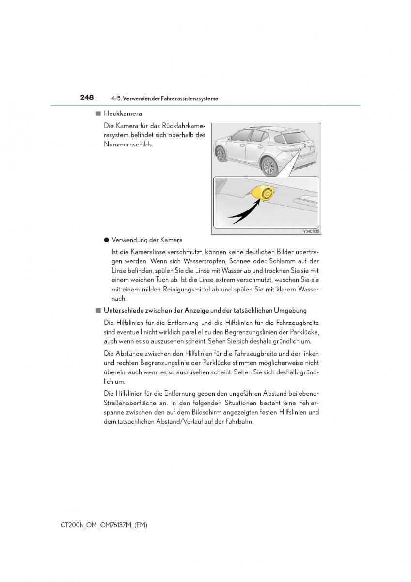 Lexus CT200h Handbuch / page 248