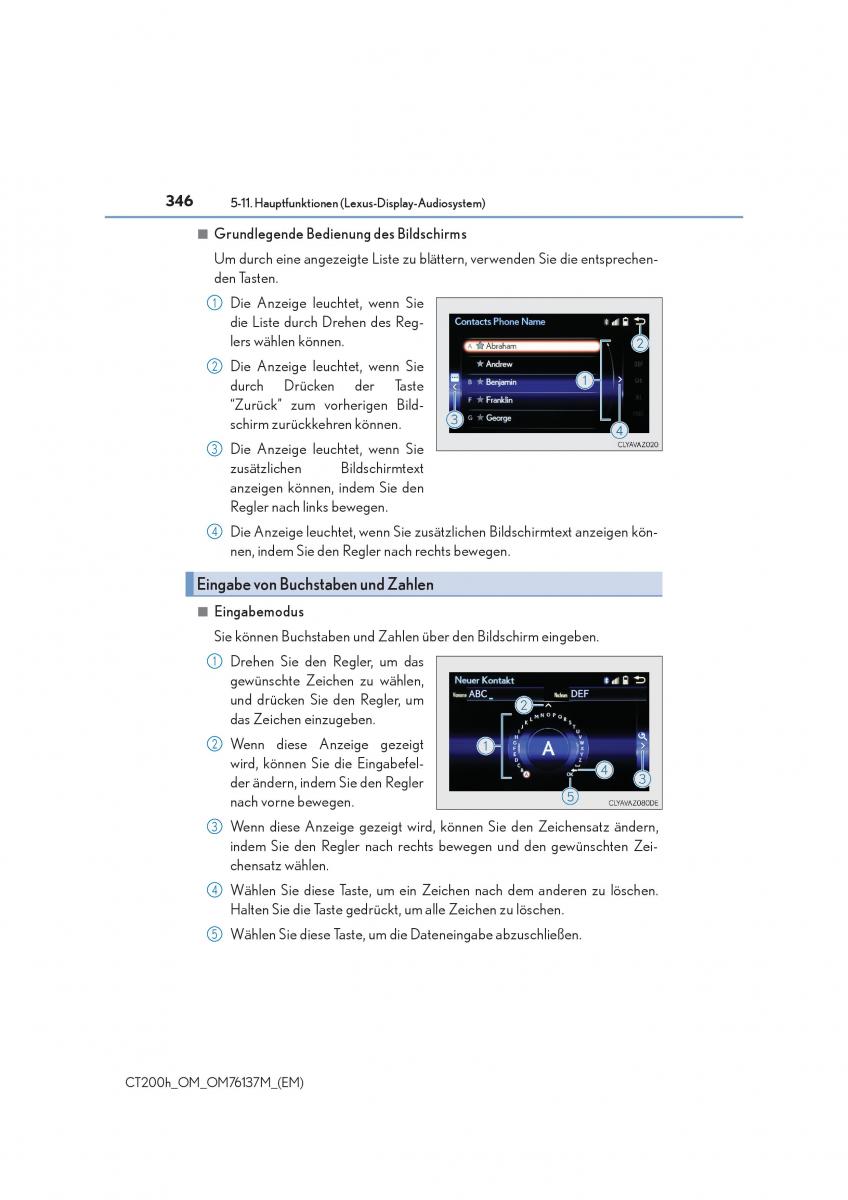 Lexus CT200h Handbuch / page 346