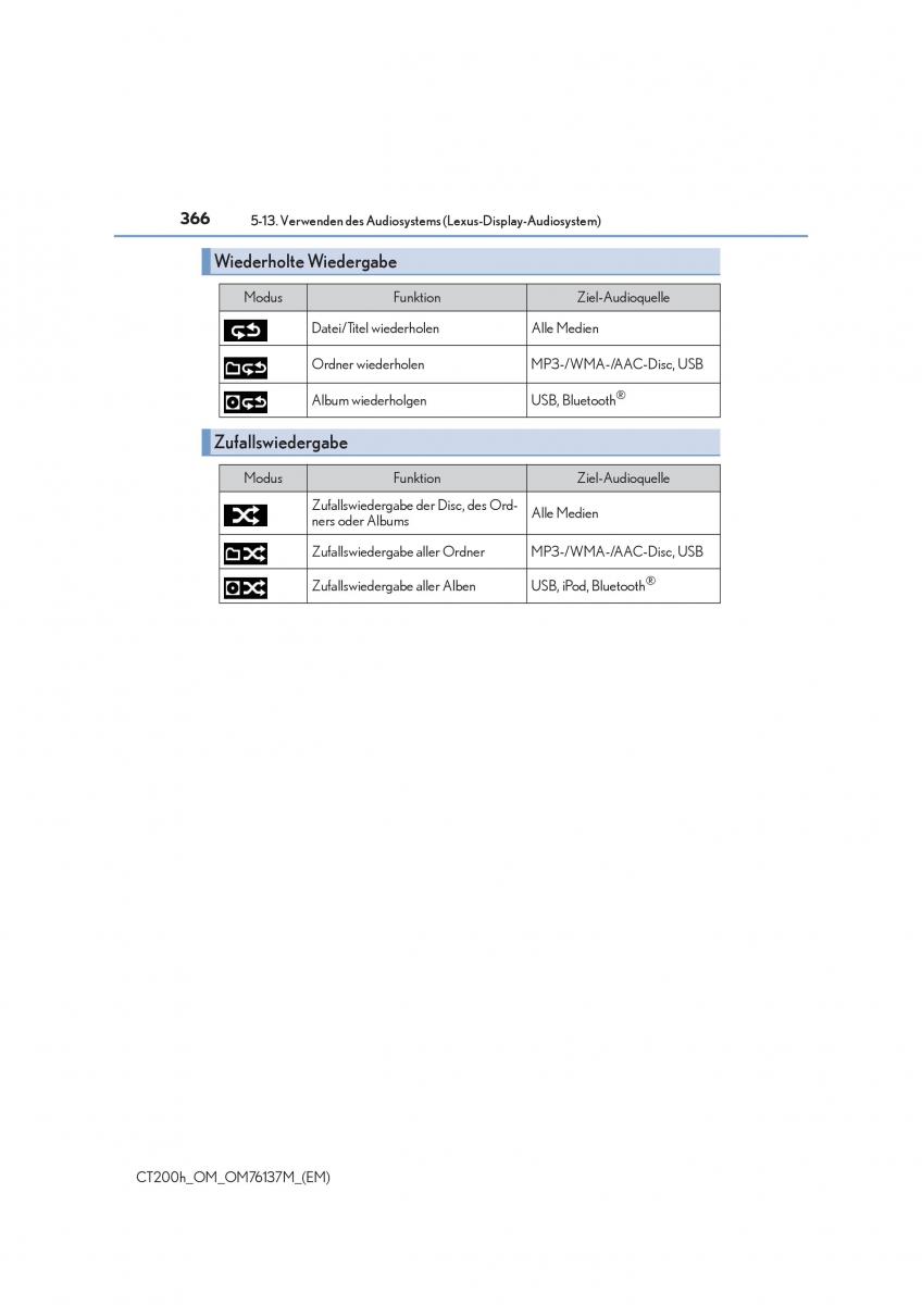 Lexus CT200h Handbuch / page 366