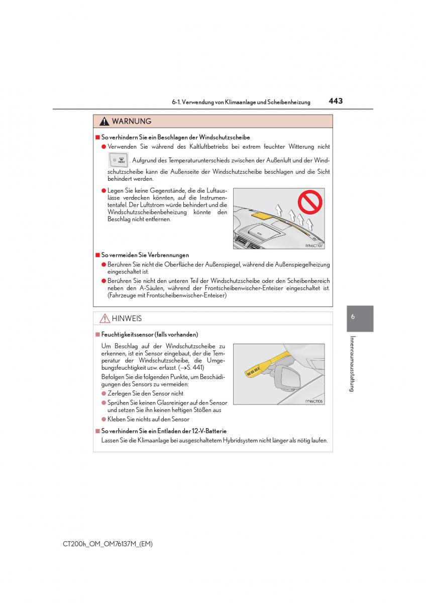 Lexus CT200h Handbuch / page 443