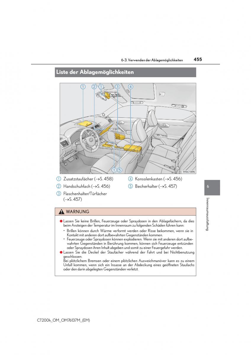 Lexus CT200h Handbuch / page 455