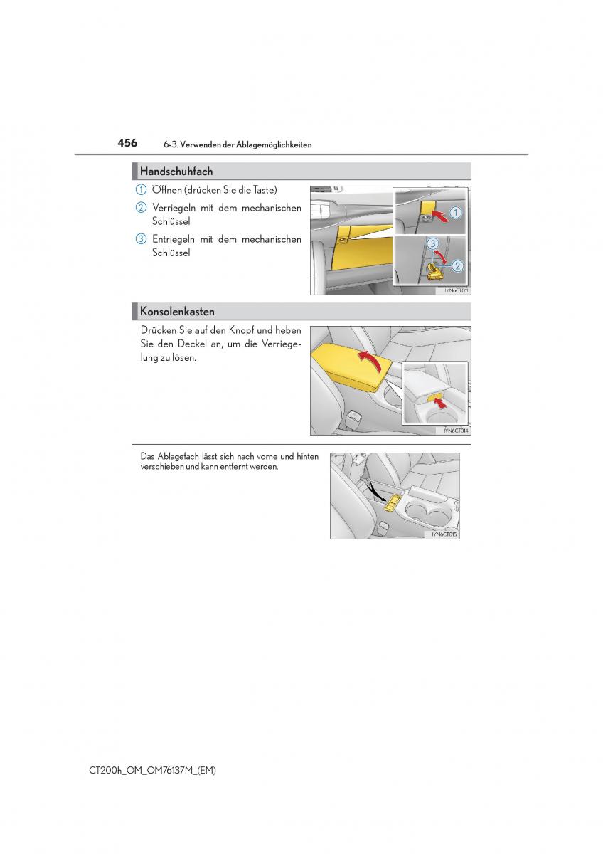 Lexus CT200h Handbuch / page 456