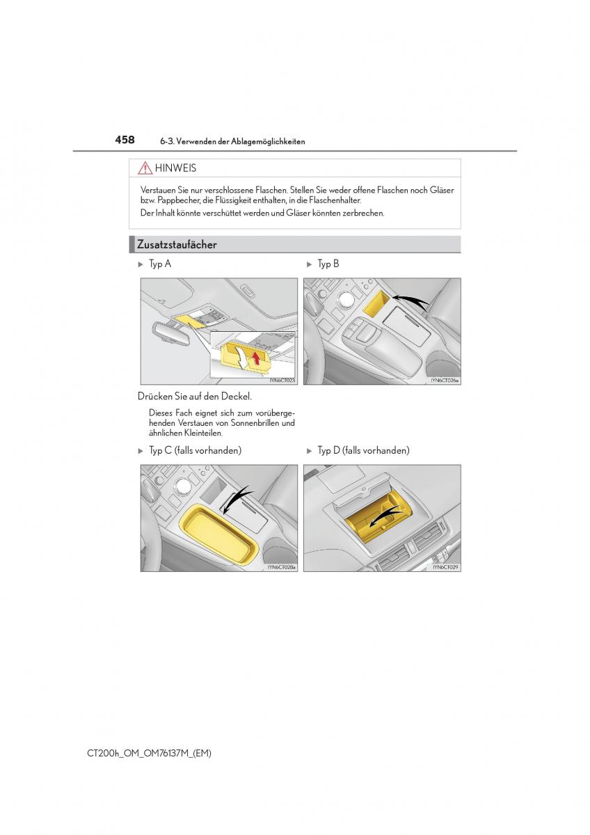 Lexus CT200h Handbuch / page 458