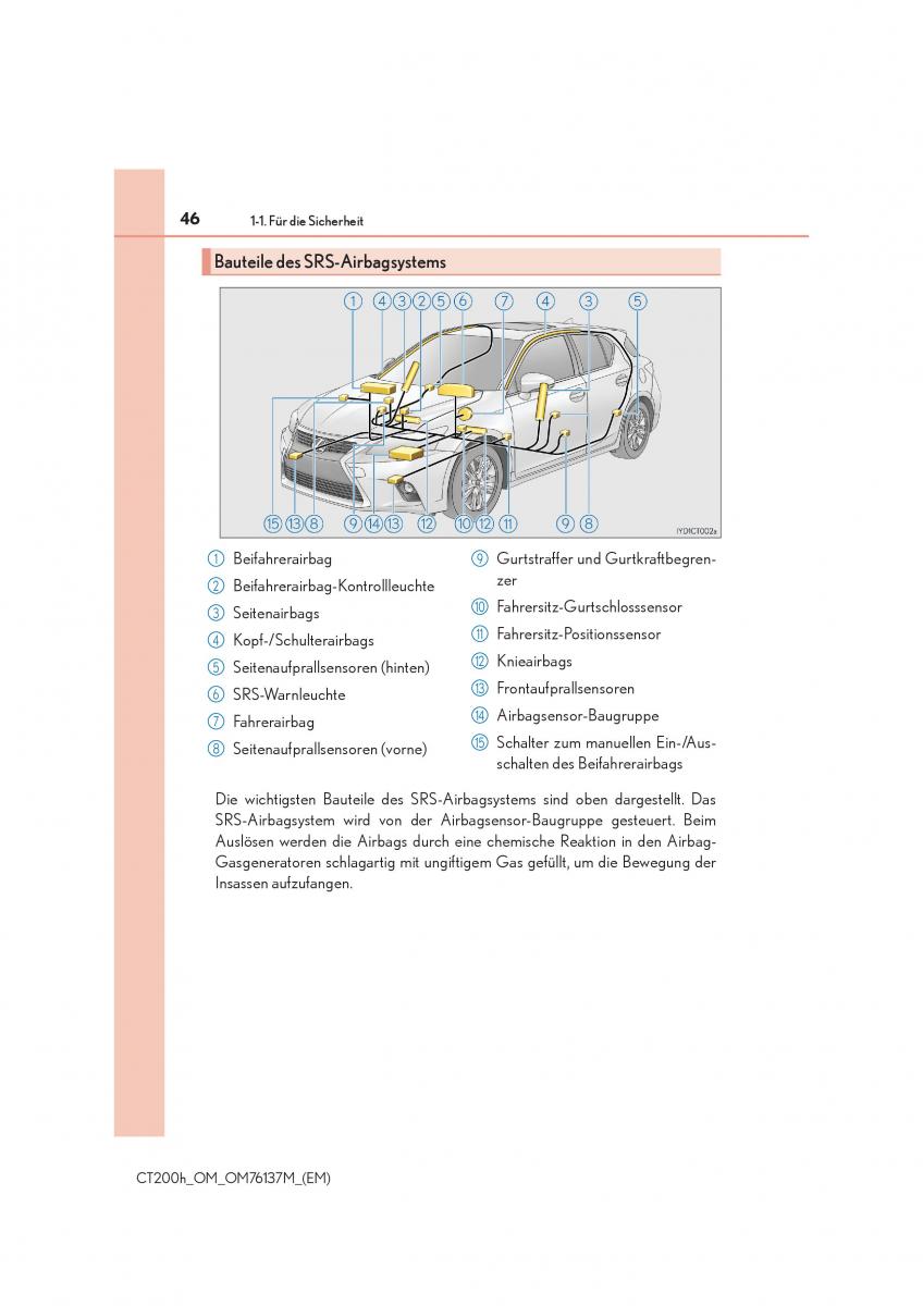 Lexus CT200h Handbuch / page 46