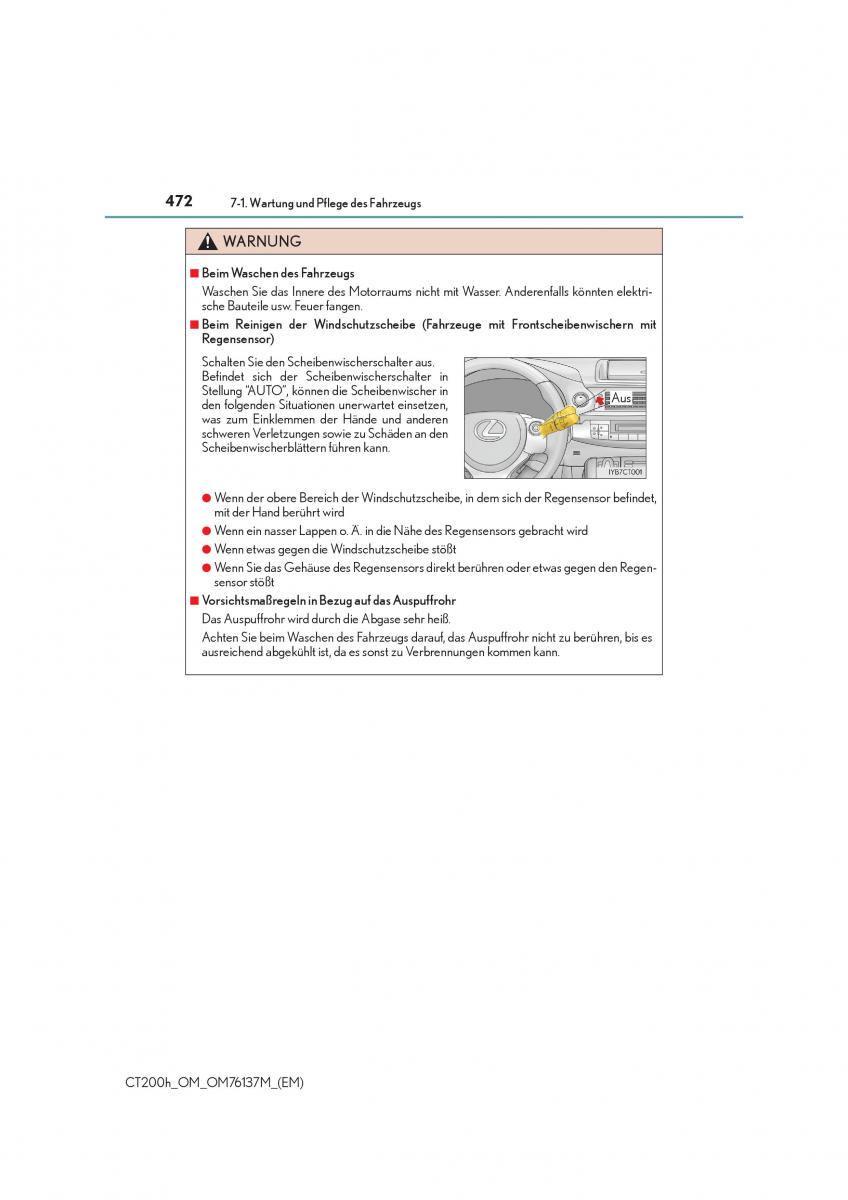 Lexus CT200h Handbuch / page 472