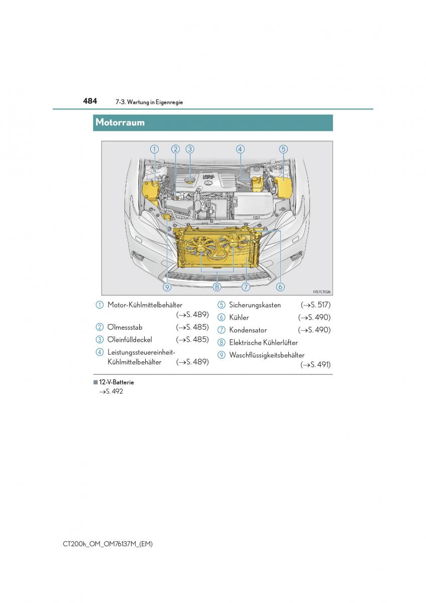 Lexus CT200h Handbuch / page 484