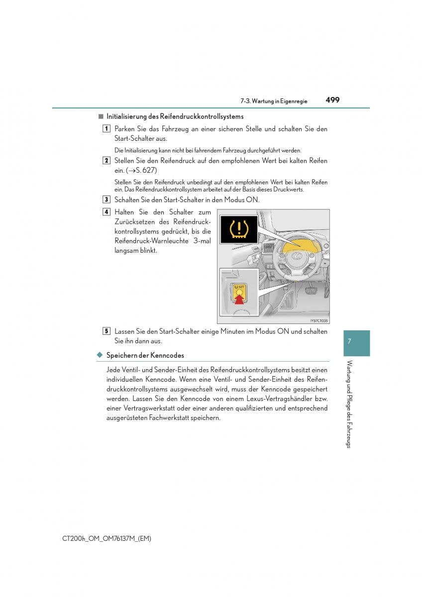 Lexus CT200h Handbuch / page 499