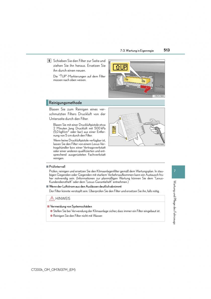 Lexus CT200h Handbuch / page 513