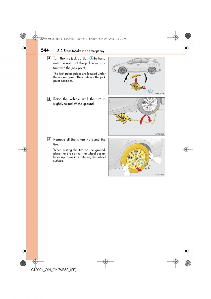 Lexus CT200h owners manual / page 544