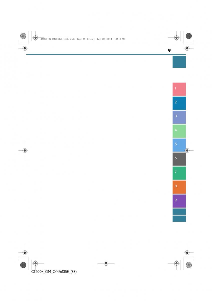 Lexus CT200h owners manual / page 9