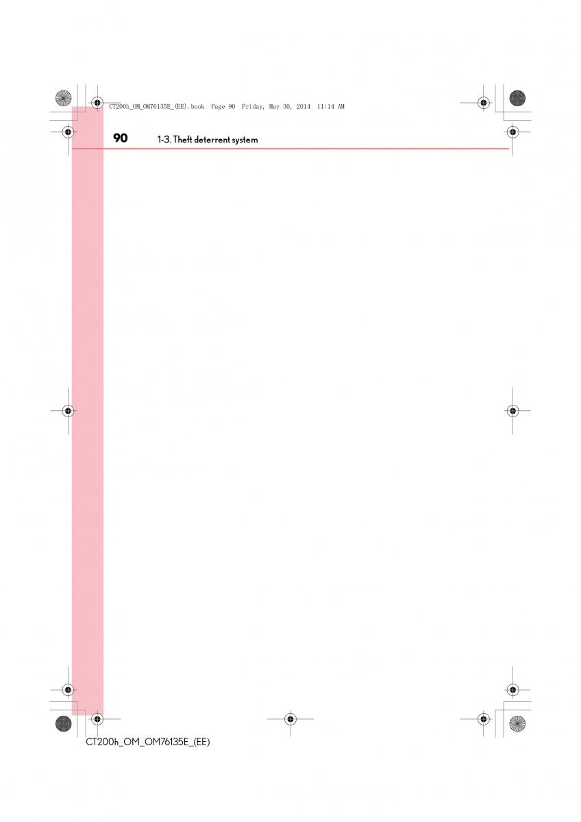 Lexus CT200h owners manual / page 90