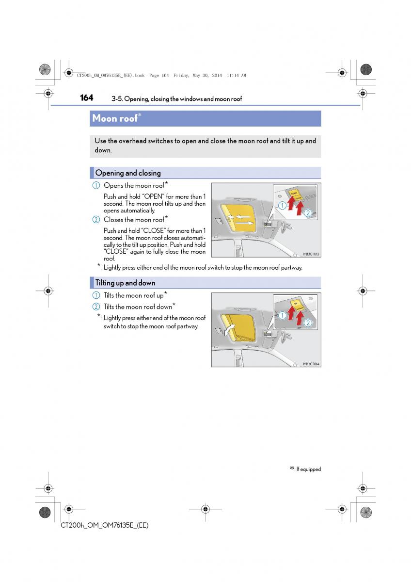 Lexus CT200h owners manual / page 164