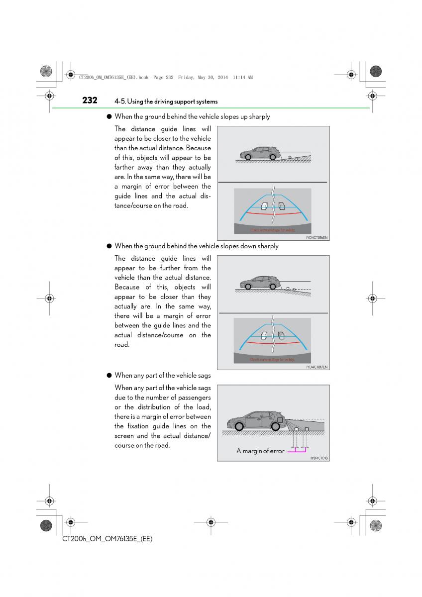 Lexus CT200h owners manual / page 232