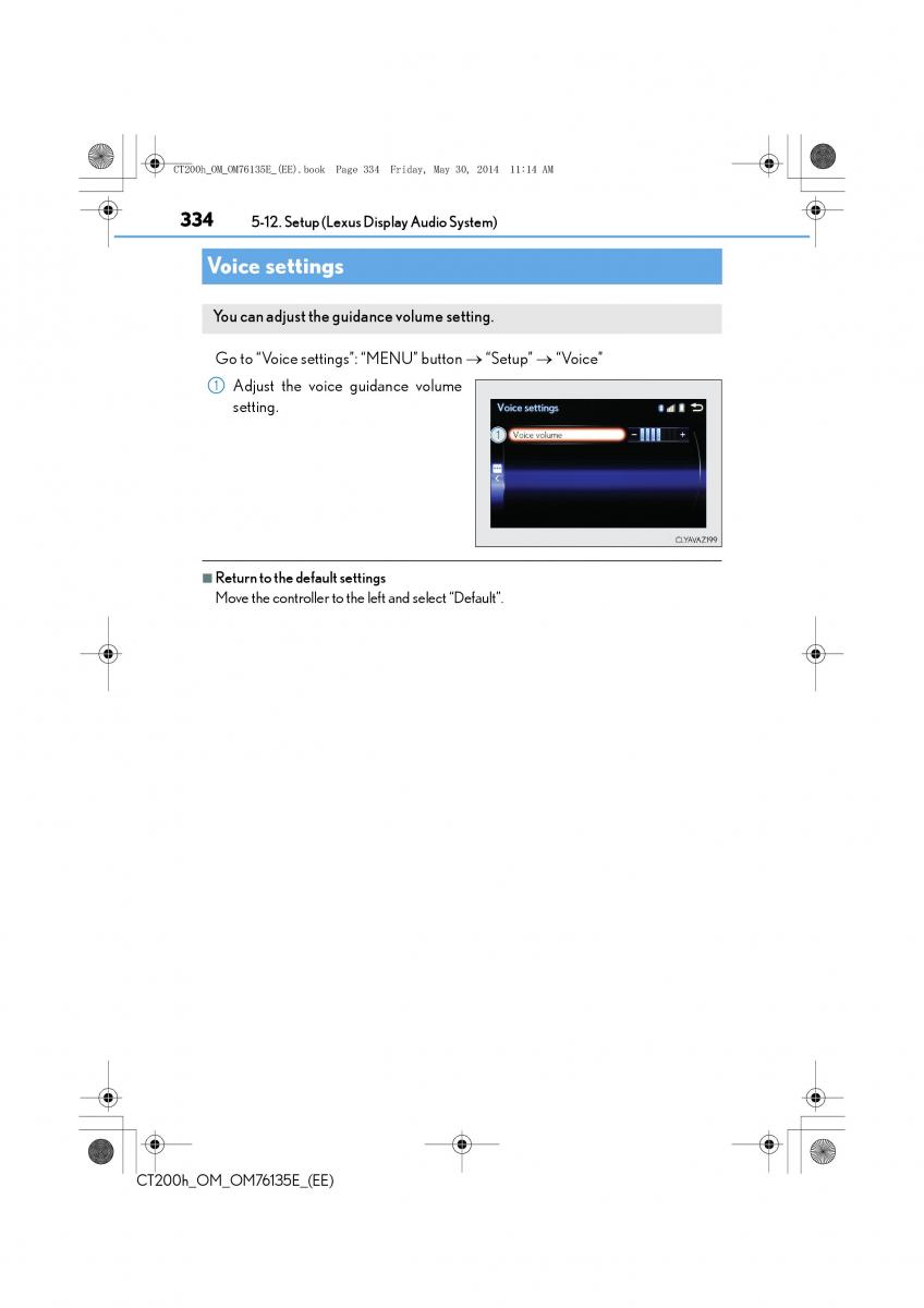 Lexus CT200h owners manual / page 334