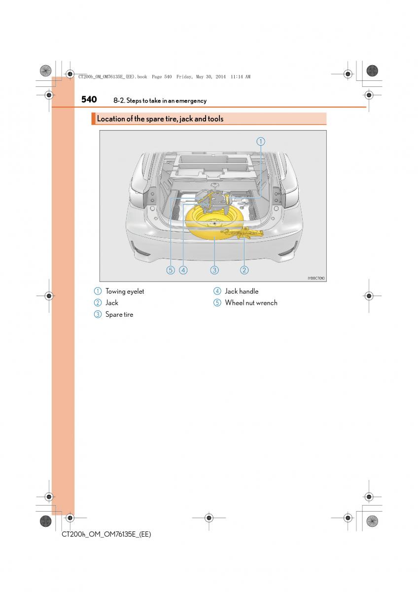 Lexus CT200h owners manual / page 540