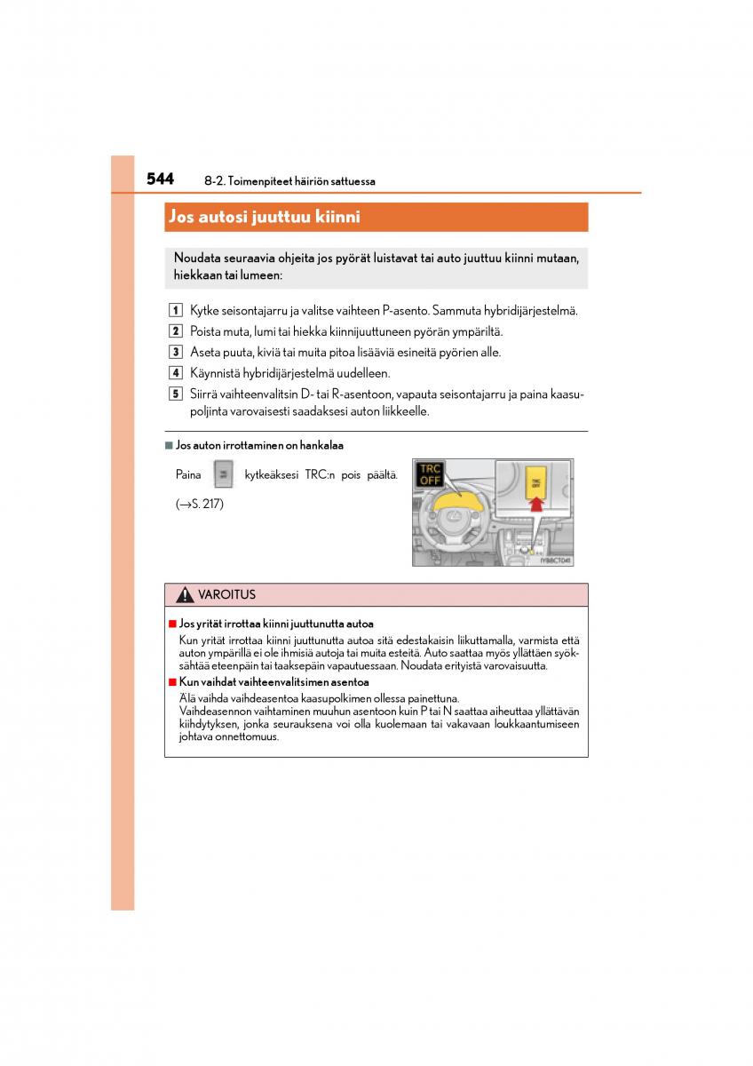 Lexus CT200h omistajan kasikirja / page 544