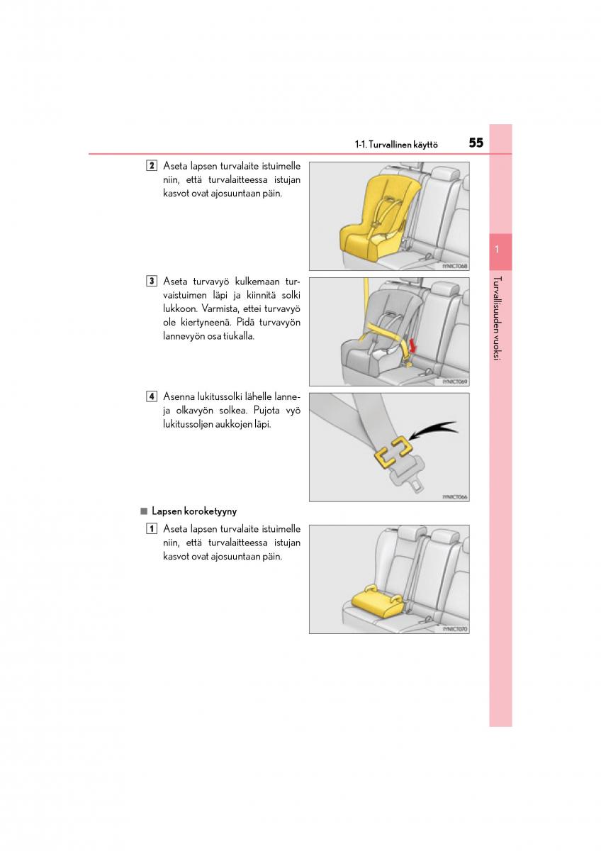 manual  Lexus CT200h omistajan kasikirja / page 55