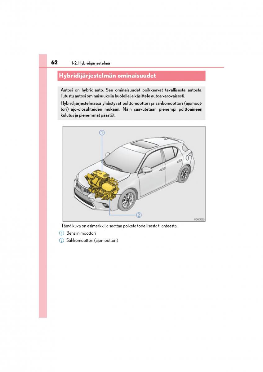 manual  Lexus CT200h omistajan kasikirja / page 62