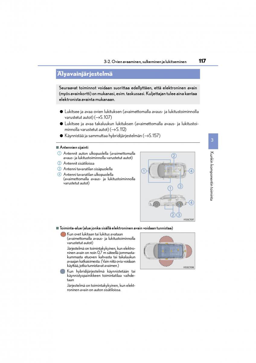 Lexus CT200h omistajan kasikirja / page 117