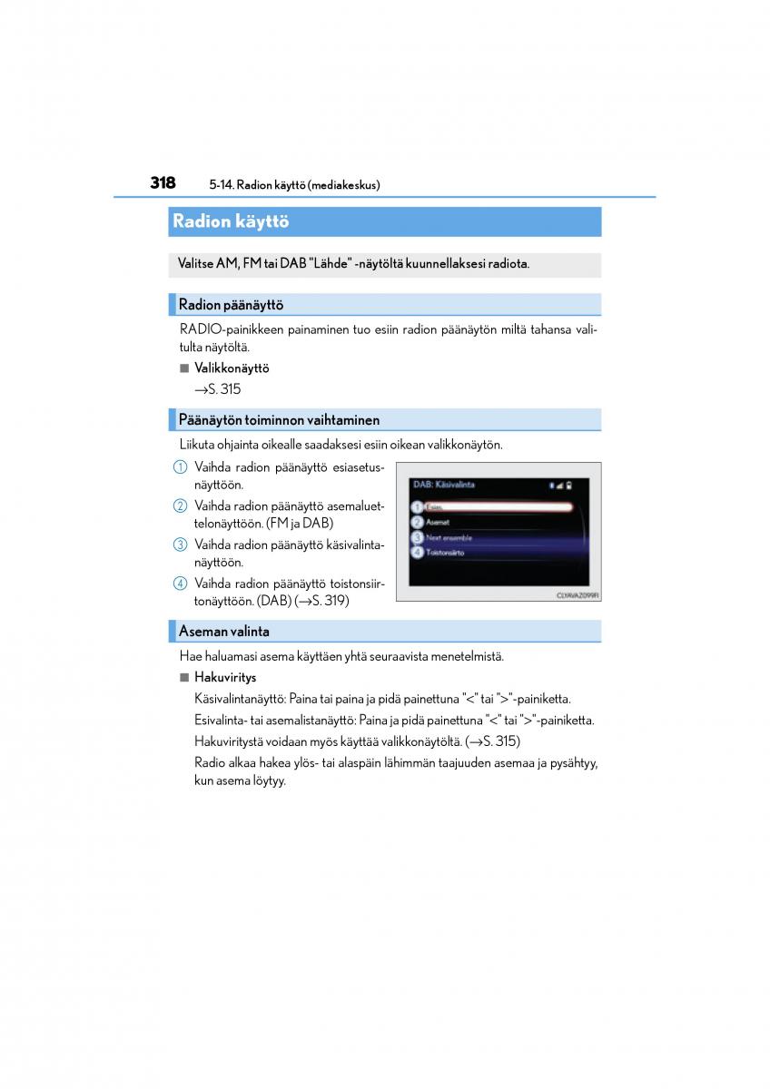 Lexus CT200h omistajan kasikirja / page 318
