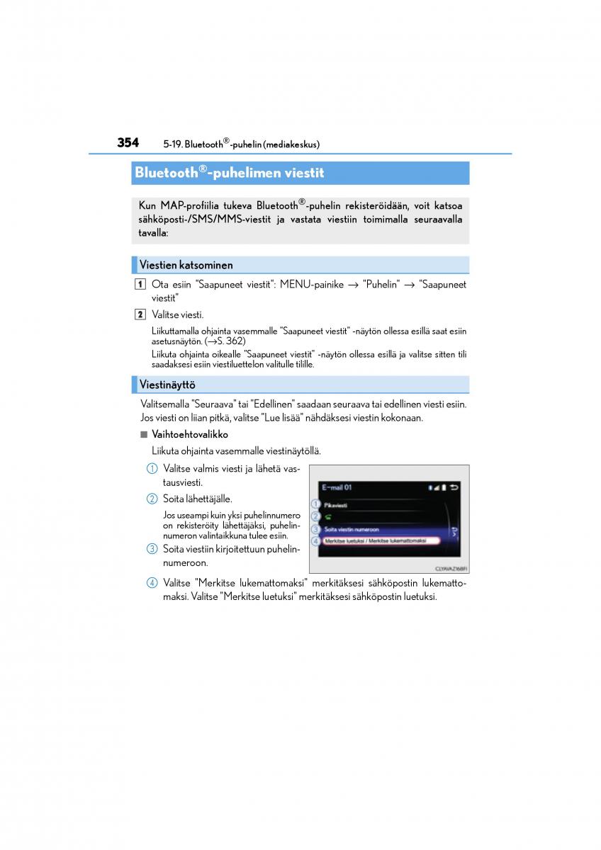 Lexus CT200h omistajan kasikirja / page 354