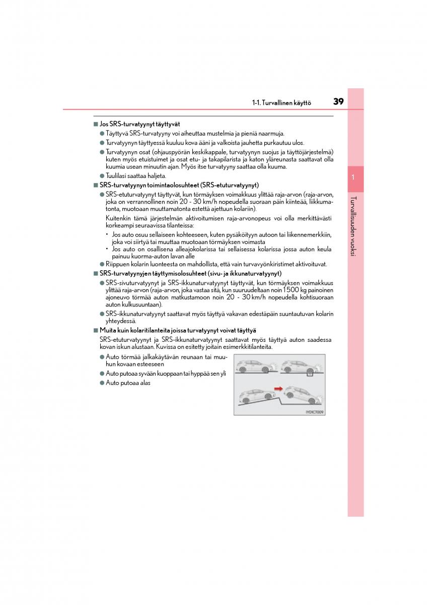 Lexus CT200h omistajan kasikirja / page 39