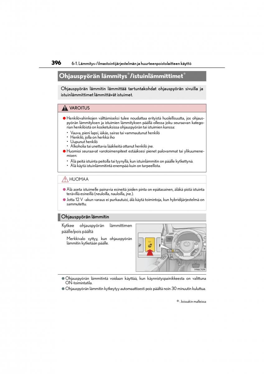 Lexus CT200h omistajan kasikirja / page 396